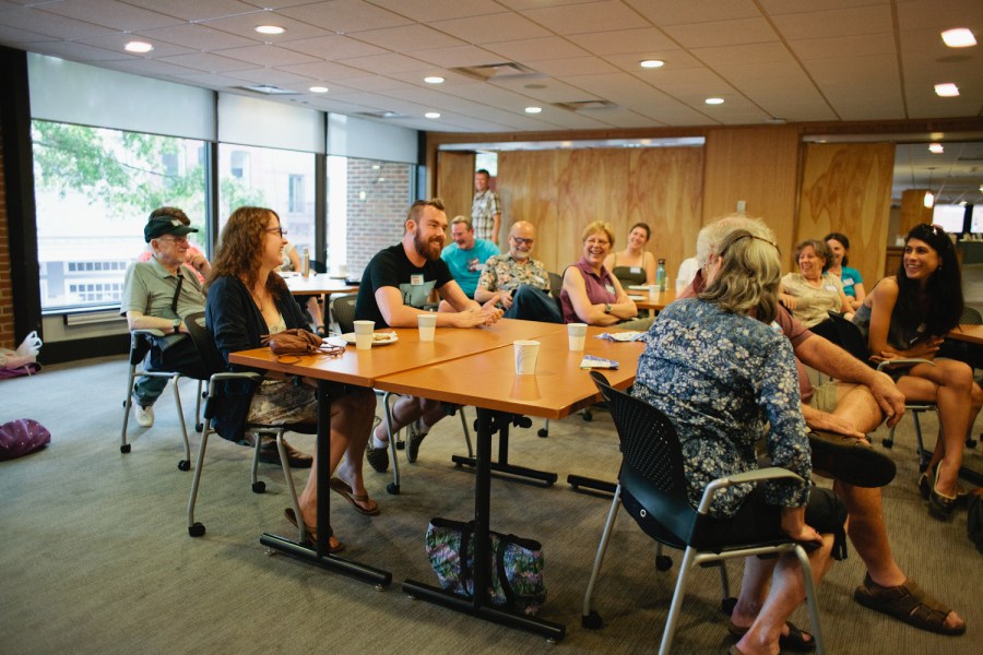 Brainstorming at the Cville TimeBank KickOff Event