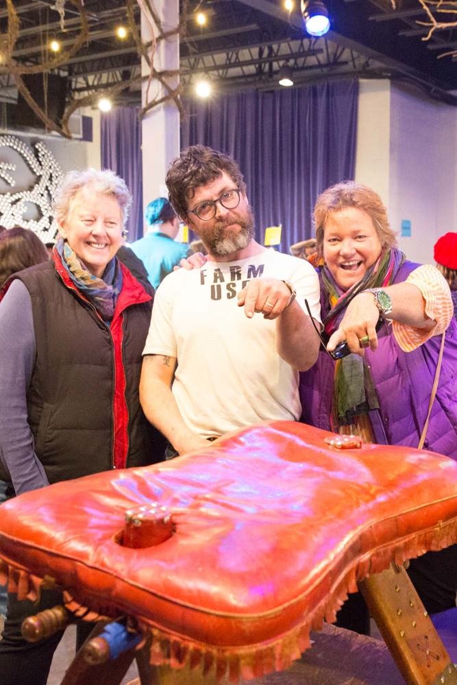 We glued, screwed and welded things like a banjo, a Buddha, a camel saddle, an Eames chair, an Olympic torch, and even the barrel tables at the IX Art Park.