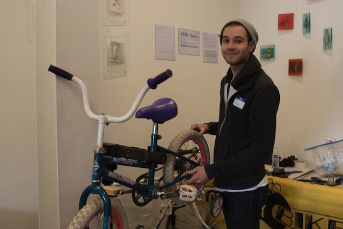 We fixed up bikes for kids and grown-ups – and a stroller tire, too – at the hands-on bike repair station with Charlottesville Community Bikes.